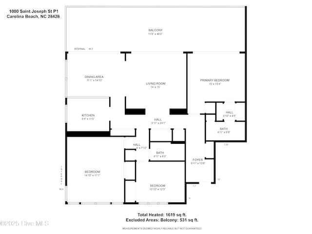 1080 Saint Joseph St Apt P1, Carolina Beach, NC 28428 - property floor plan