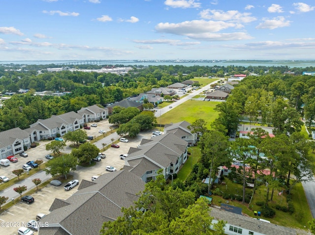 405 Commerce Ave Unit A, Morehead City, NC 28557 - birds eye view of property with a water view and a residential view