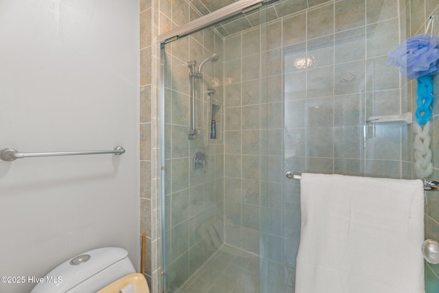 23 Batts Hill Rd, New Bern, NC 28562 - bathroom featuring a shower stall and toilet