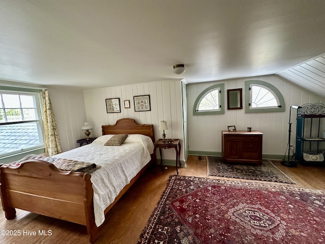 204 N Granville St, Edenton, NC 27932 - bedroom featuring vaulted ceiling and wood finished floors