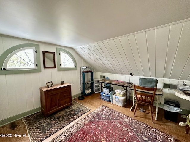 204 N Granville St, Edenton, NC 27932 - home office with lofted ceiling and wood finished floors