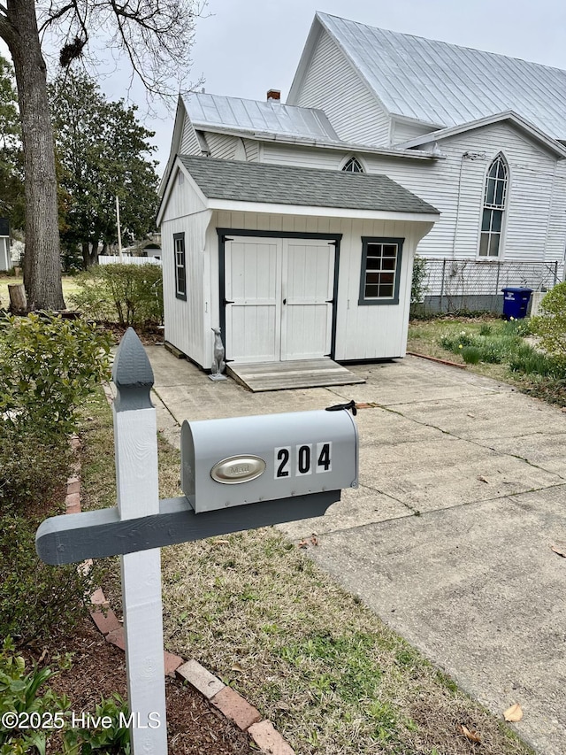 204 N Granville St, Edenton, NC 27932 - exterior space with fence and a shingled roof