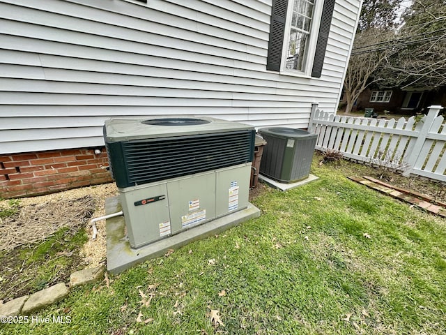 204 N Granville St, Edenton, NC 27932 - exterior details featuring central air condition unit and fence