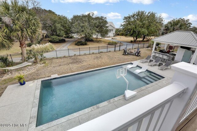 42 Harbour Village Ter, Hampstead, NC 28443 - view of pool with a gazebo, a fenced backyard, a fenced in pool, and a patio area