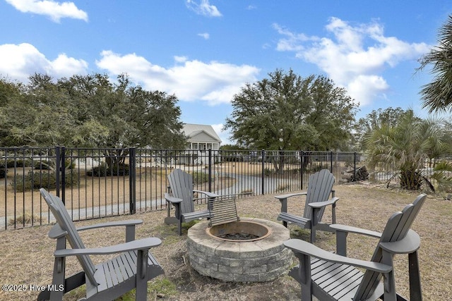 42 Harbour Village Ter, Hampstead, NC 28443 - view of yard featuring fence and an outdoor fire pit
