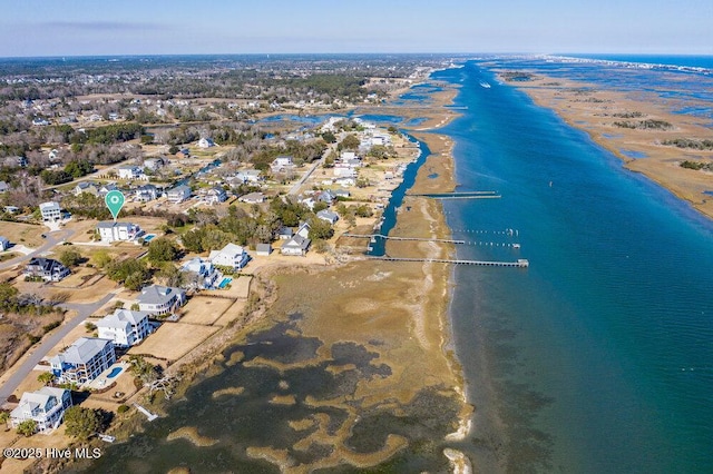 42 Harbour Village Ter, Hampstead, NC 28443 - bird's eye view featuring a beach view and a water view