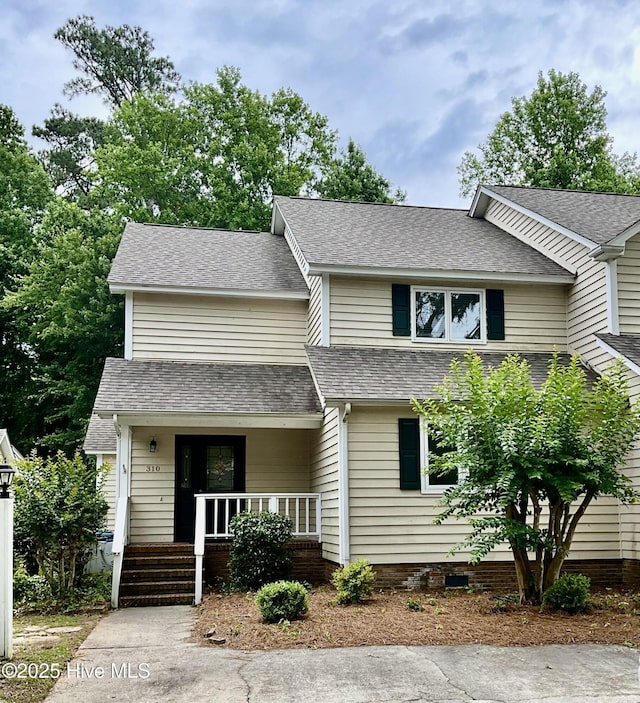310 Wimbledon Ct, Wilmington, NC 28412 - view of front of house with a porch and roof with shingles