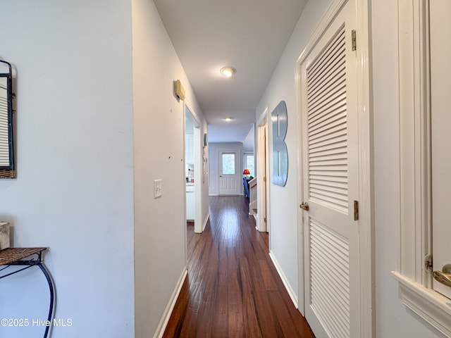 310 Wimbledon Ct, Wilmington, NC 28412 - corridor with dark wood finished floors, baseboards, and recessed lighting