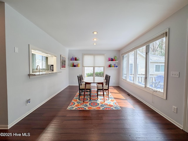 310 Wimbledon Ct, Wilmington, NC 28412 - dining area featuring plenty of natural light, recessed lighting, wood finished floors, and baseboards