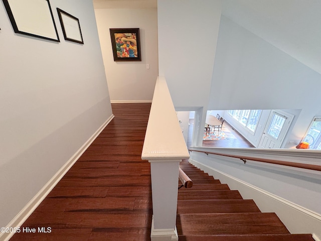 310 Wimbledon Ct, Wilmington, NC 28412 - stairs with wood finished floors and baseboards