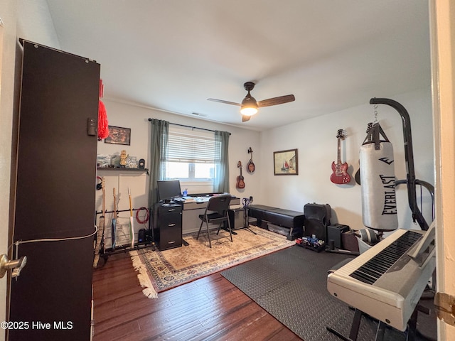310 Wimbledon Ct, Wilmington, NC 28412 - office space featuring wood finished floors and a ceiling fan