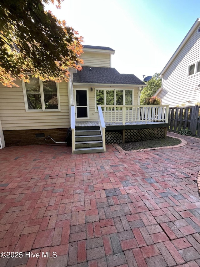 310 Wimbledon Ct, Wilmington, NC 28412 - view of patio featuring a deck