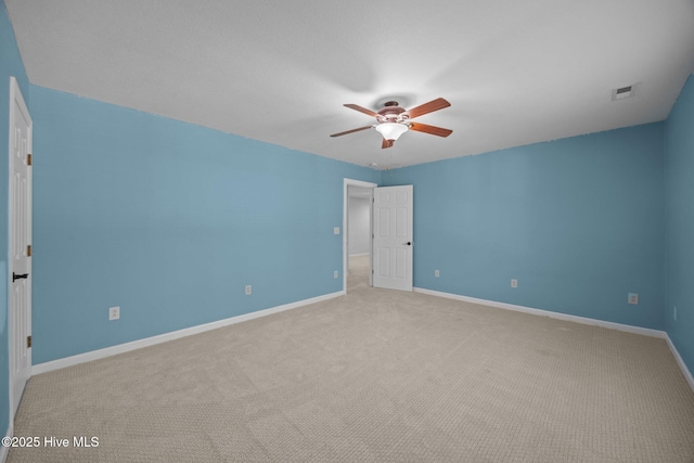 115 Marie Ct, Havelock, NC 28532 - empty room featuring carpet floors, baseboards, a ceiling fan, and visible vents