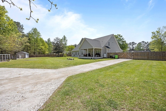 115 Marie Ct, Havelock, NC 28532 - exterior space with a front yard and fence