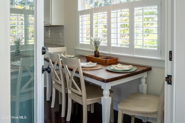 view of dining space