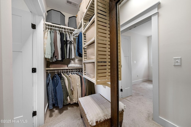 closet featuring visible vents