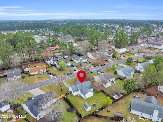 birds eye view of property featuring a residential view