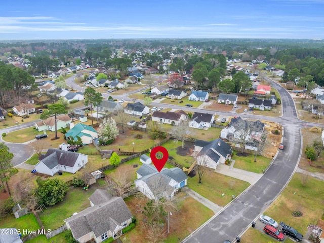 drone / aerial view featuring a residential view