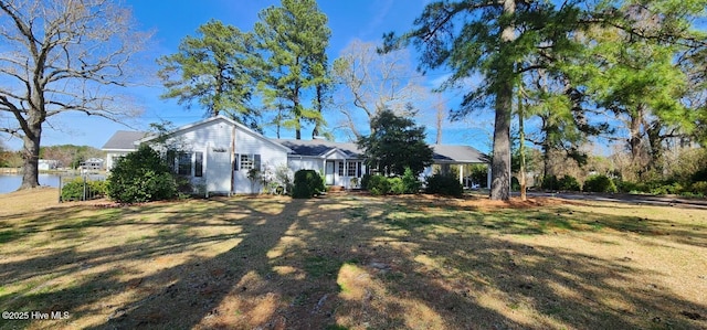 6693 NC-92, Bath, NC 27808 - view of front of home featuring a water view and a front lawn