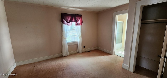 6693 NC-92, Bath, NC 27808 - unfurnished bedroom with baseboards, ornamental molding, and carpet flooring