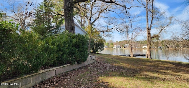 6693 NC-92, Bath, NC 27808 - view of yard featuring a dock and a water view