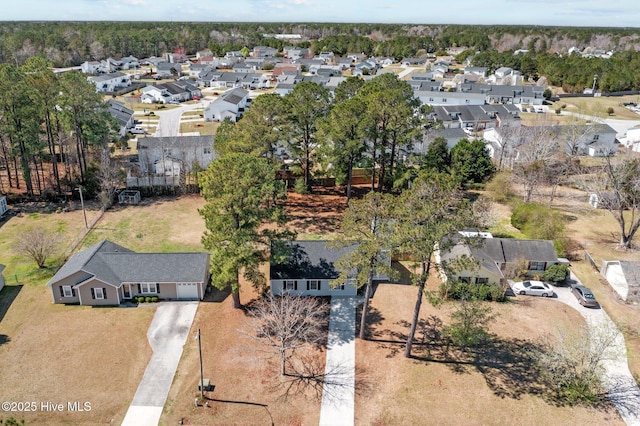aerial view featuring a residential view