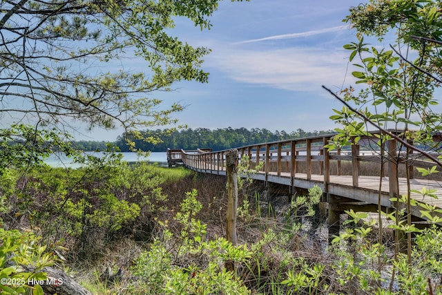 120 E High Bluff Dr, Hampstead, NC 28443 - dock area with a water view