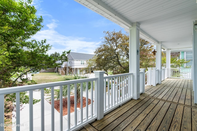 604 Fourth St S, Carolina Beach, NC 28428 - view of wooden porch