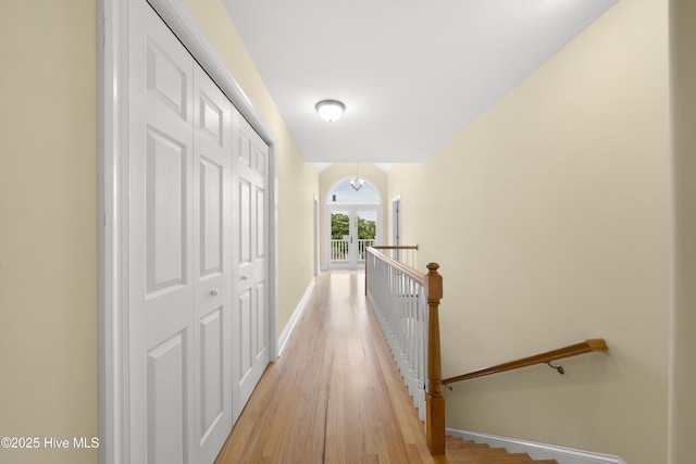 604 Fourth St S, Carolina Beach, NC 28428 - hallway with an upstairs landing and light wood-type flooring