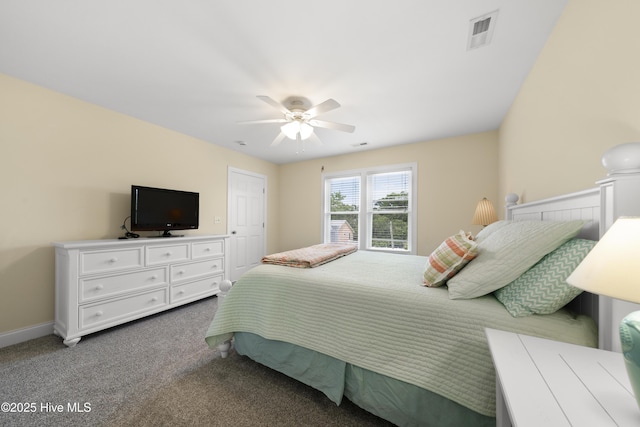 604 Fourth St S, Carolina Beach, NC 28428 - carpeted bedroom with a ceiling fan