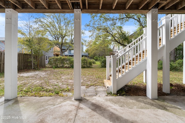 604 Fourth St S, Carolina Beach, NC 28428 - view of patio / terrace with stairway