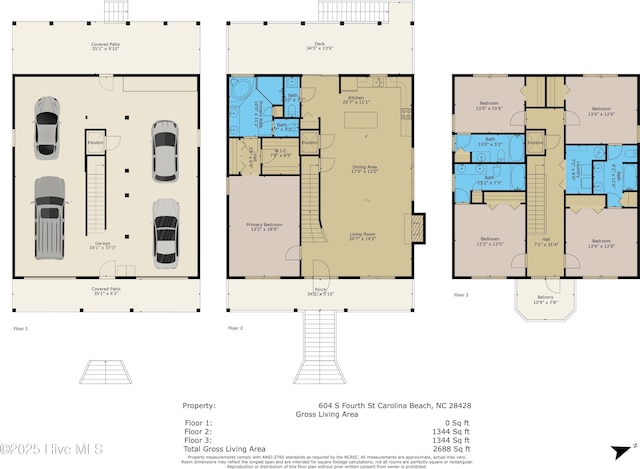 604 Fourth St S, Carolina Beach, NC 28428 - view of property floor plan