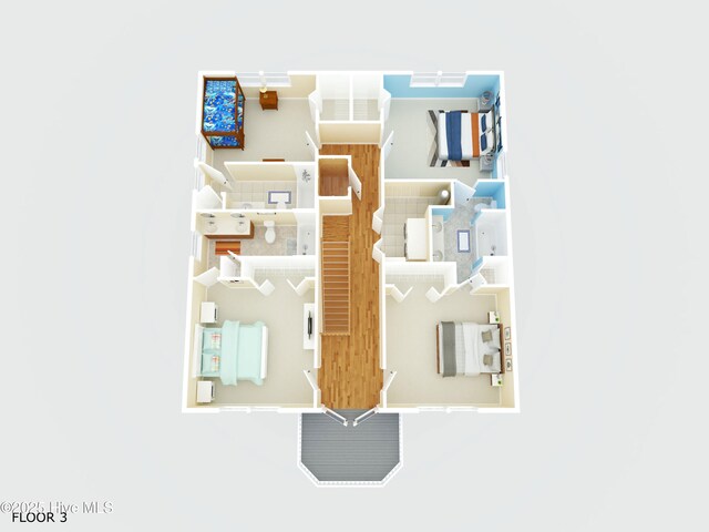 604 Fourth St S, Carolina Beach, NC 28428 - view of home floor plan