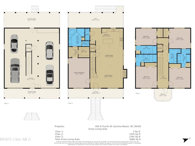 604 Fourth St S, Carolina Beach, NC 28428 - view of property floor plan
