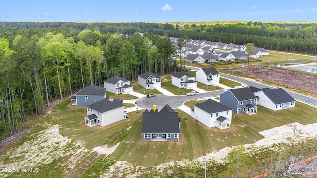 1007 Tawney Trce, New Bern, NC 28562 - aerial perspective of suburban area featuring a forest