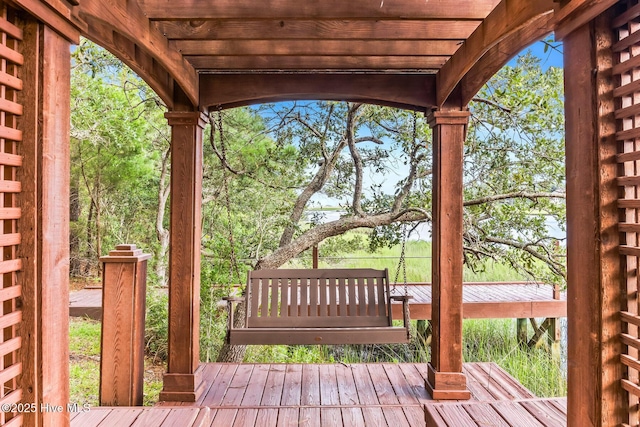 6932 Runningbrook Ter, Wilmington, NC 28411 - view of wooden deck