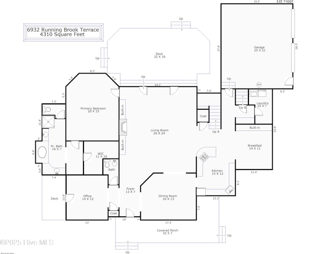 6932 Runningbrook Ter, Wilmington, NC 28411 - view of home floor plan