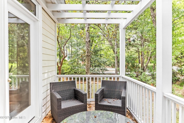 6932 Runningbrook Ter, Wilmington, NC 28411 - deck featuring view of wooded area