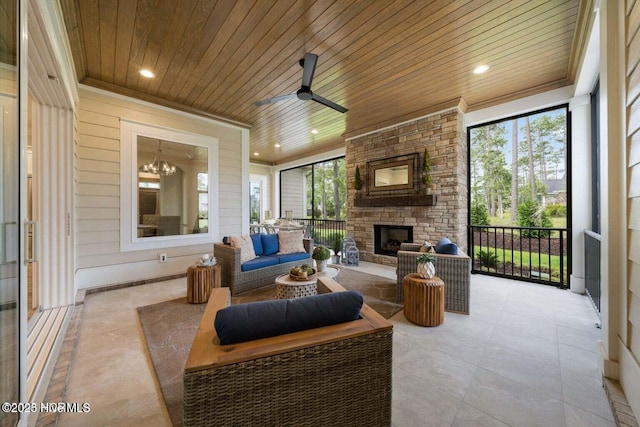 sunroom with a healthy amount of sunlight