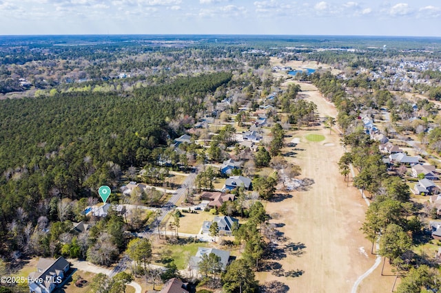 146 Olde Point Rd, Hampstead, NC 28443 - aerial view of property and surrounding area with nearby suburban area and a forest