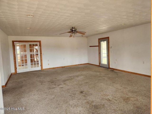 105 Hollowell Rd, Aulander, NC 27805 - unfurnished room featuring carpet flooring, baseboards, and a ceiling fan
