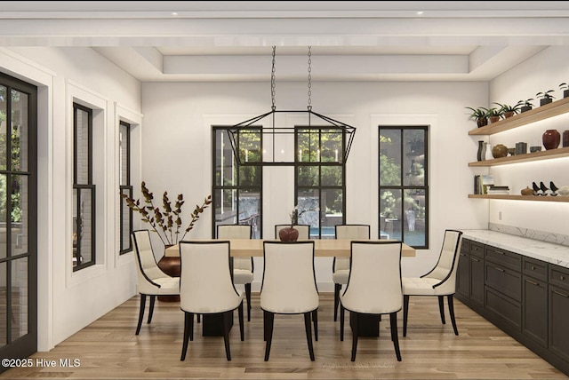 103 Chesterfield Dr, Pinehurst, NC 28374 - dining area featuring light wood finished floors and a tray ceiling