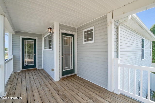 view of wooden deck