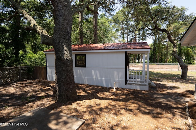 exterior space featuring fence