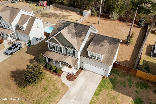427 Wolfe Ln, Hubert, NC 28539 - aerial view of property and surrounding area