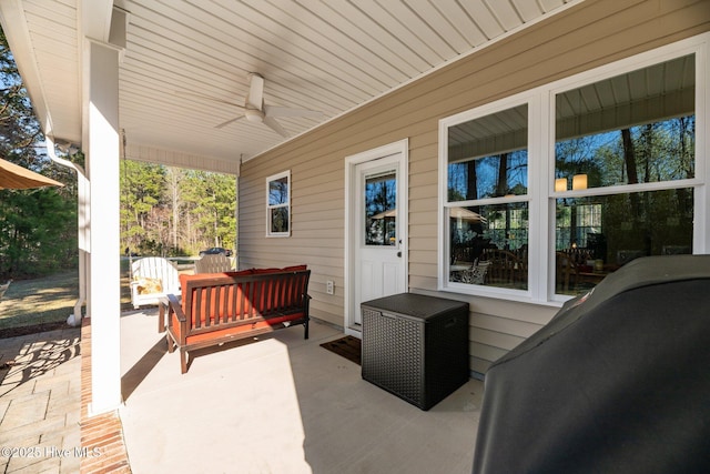 214 Green Trees Dr, New Bern, NC 28560 - view of patio with ceiling fan