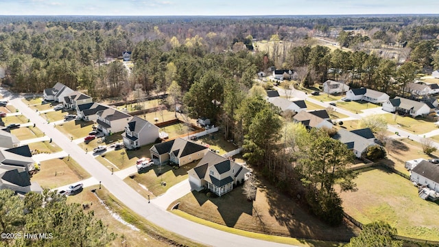 214 Green Trees Dr, New Bern, NC 28560 - drone / aerial view featuring a view of trees and a residential view
