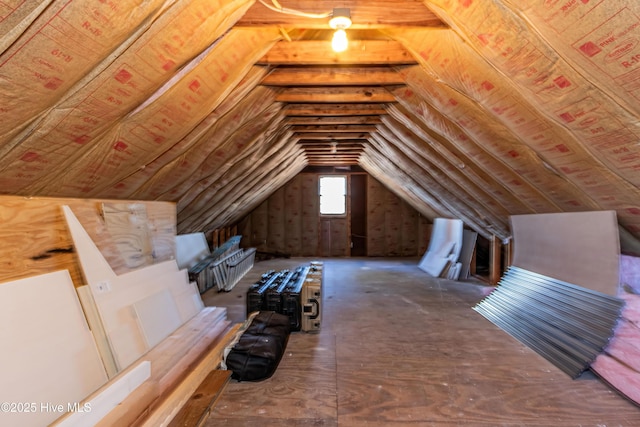 view of attic