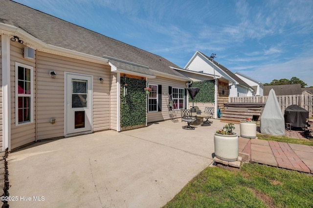 view of patio with fence