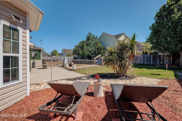 view of patio / terrace featuring a fenced backyard